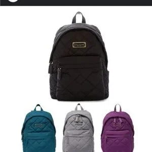 EUC, AUTH, Marc Jacobs Quilted Nylon School Backpack, Black Amazon.com | Marc Jacobs Nylon Quilted Backpack (Black  main image 2